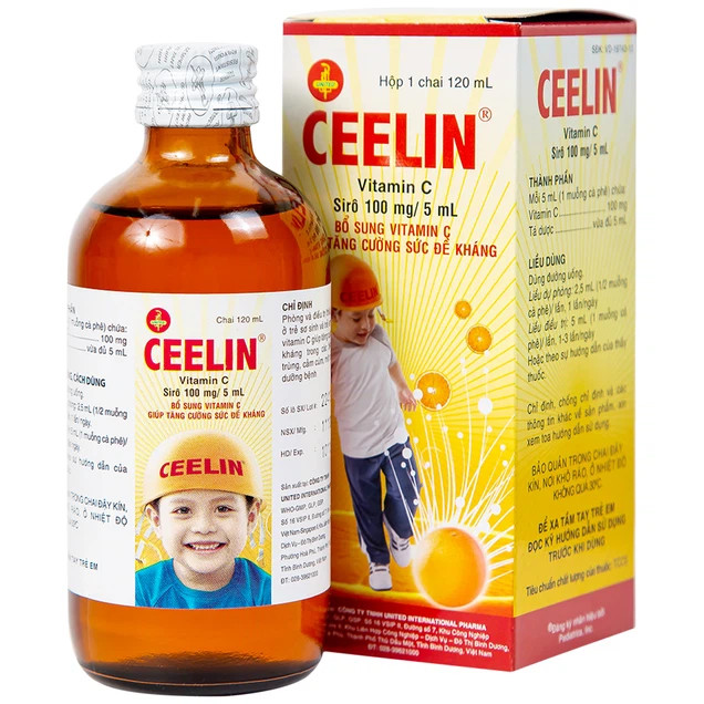 Siro bổ sung Vitamin C CEELIN chai 120ml - Giúp tăng cường sức đề kháng