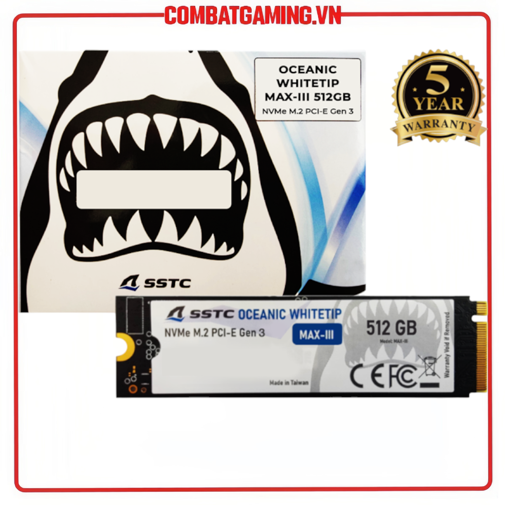 Ổ Cứng SSD SSTC OCEANIC WHITETIP NVMe M.2 MAX-III 256GB 512GB Gen 3 Hàng Chính Hãng