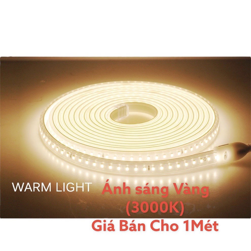 Dây đèn led 2835 - có keo dán- chống nước - sử dụng điện 220v- bán theo mét