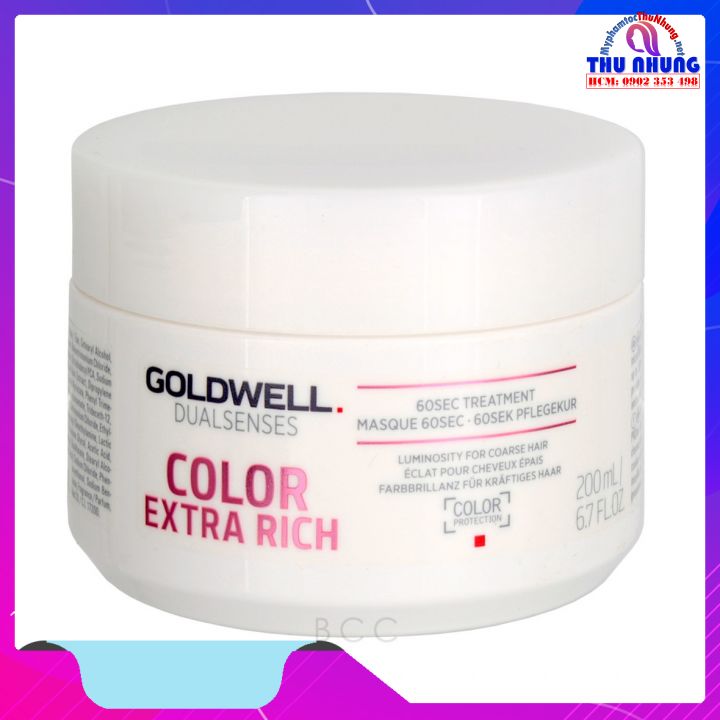 [Hcm]Mặt Nạ Goldwell Dual Senses Color Brilliance Extra Rich Giữ Màu Tóc Nhuộm 200Ml