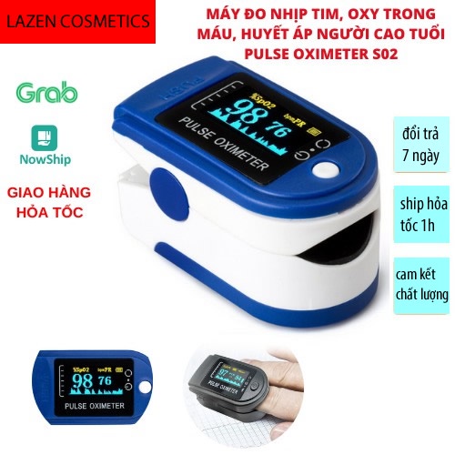 [HCM][TẶNG KÈM PIN] MÁY ĐO NỒNG ĐỘ OXI TRONG MÁU MÁY CẦM TAY CHO KẾT QUẢ NHANH CHÍNH XÁC TIỆN LỢI- Lazen cosmetics