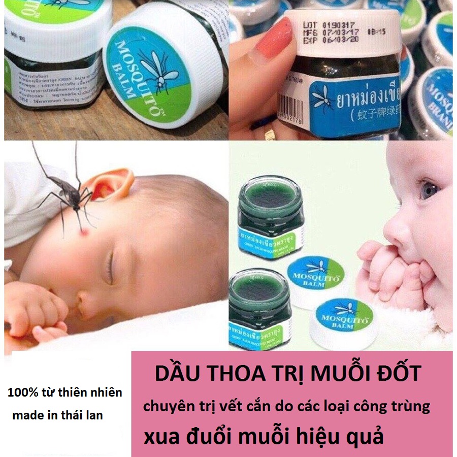 Dầu Thoa Xua Đuổi Muỗicon Trùng Cắntrị Muỗi Đốt Hiệu Quả Chính Hãng Thái Lan