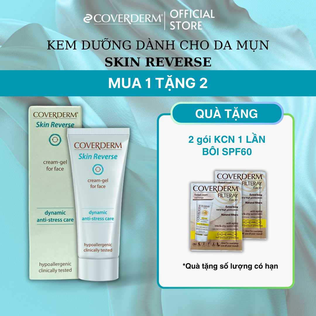 Kem Mụn Công Thức Chuyên Biệt Từ Ý Coverderm Skin Reverse Giúp Giảm Mụn Cấp Ẩm Phục Hồi Da Tổn Thươn