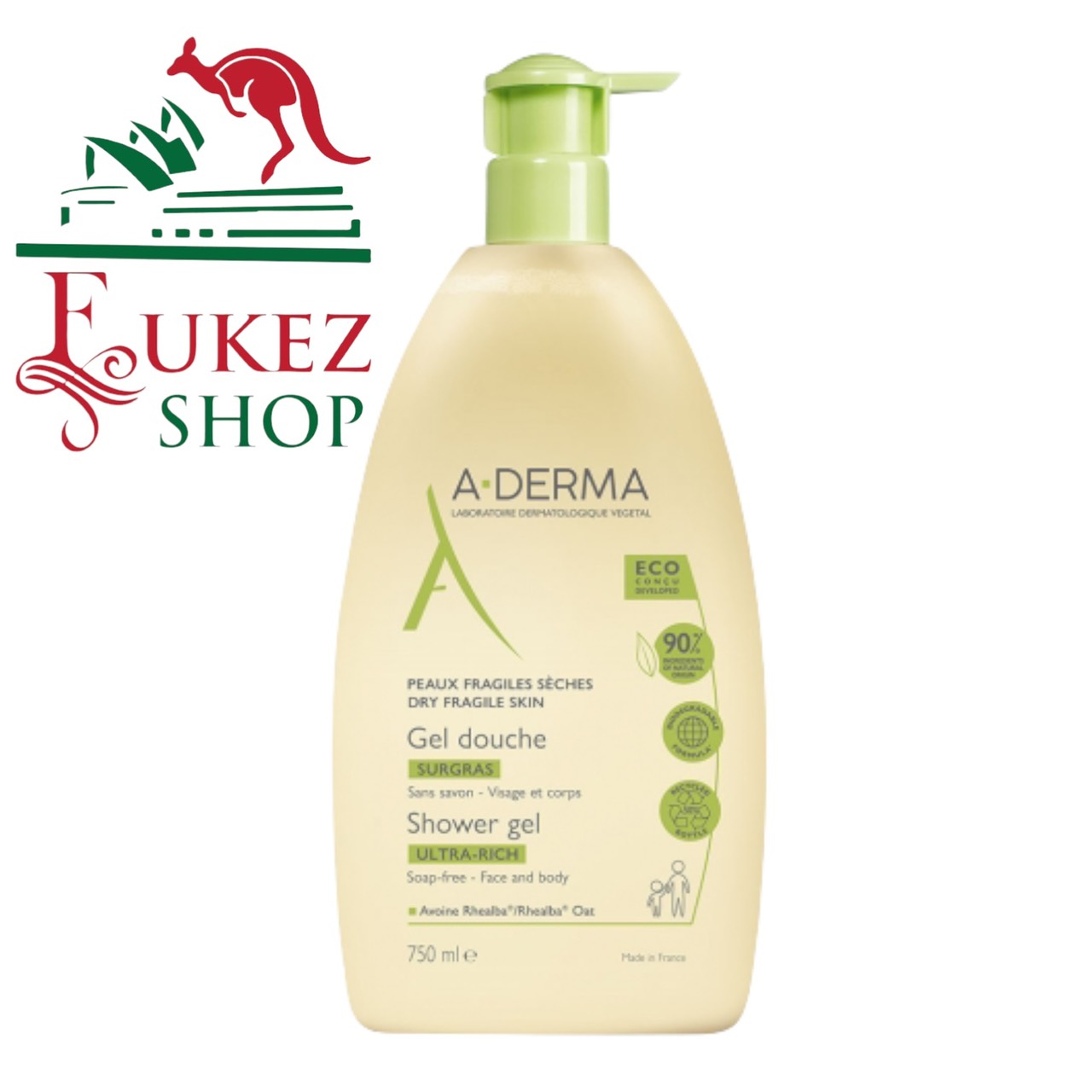 Sữa Tắm Dưỡng Ẩm A Derma Surgras 750Ml - Bill Pháp