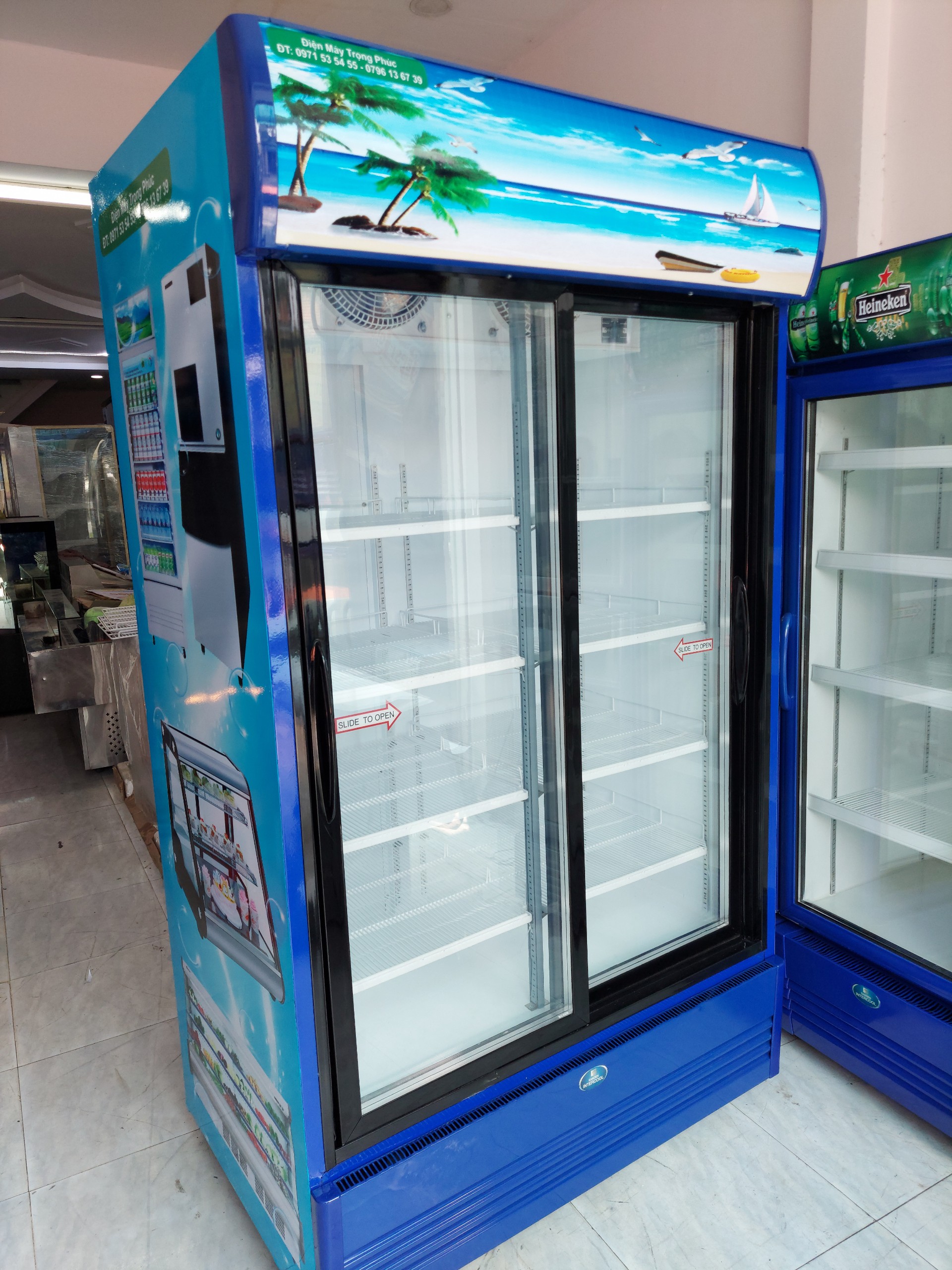 Tủ mát sanden intercool 1300 lít còn mới 89%