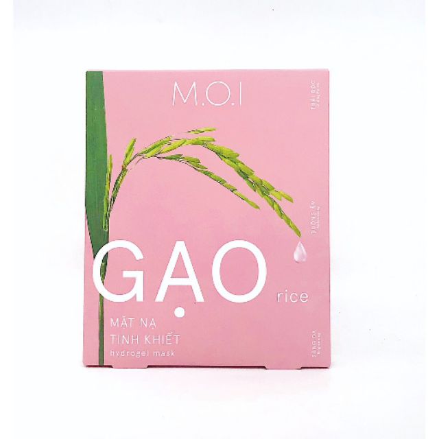 [Hcm]Măt Na Gạo Tinh Khiết Moi Chính Hãng M.o.i Hàn Quốc ( Set 3 Miếng ) - Ts001