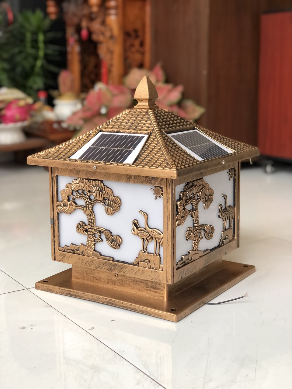 Đèn trụ cổng năng lượng mặt trời đèn trụ cột năng lượng mặt trời đèn năng lượng mặt trời trụ cổng đèn trụ cổng NLMT đèn trụ cổng
