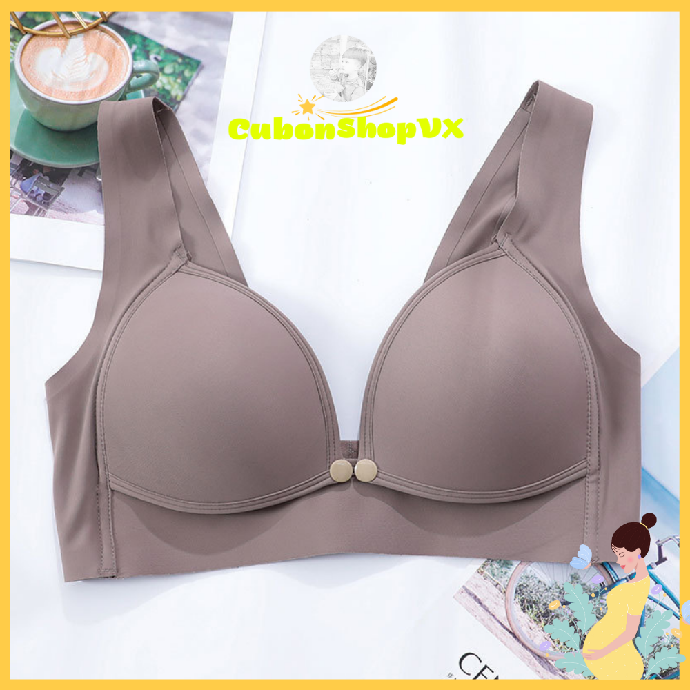 Áo ngực bà bầu 165 Áo lót cho con bú và sau sinh chống chảy xệ Áo bra nâng ngực cotton su đúc không 