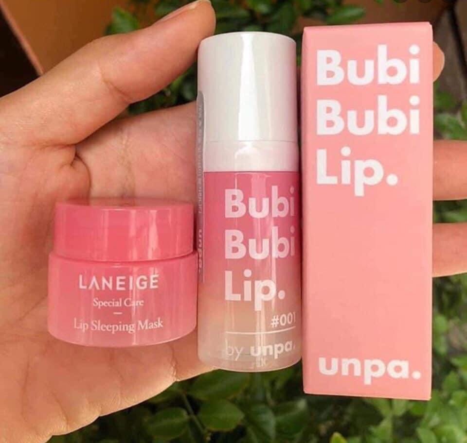 Combo Tẩy Da Chết + Mask Ngủ Cho Môi Bubi Bubi Lip & Laneige