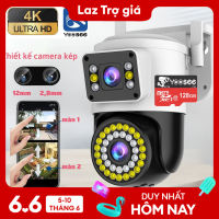 [VOUCHER 10K CHO ĐƠN 500K] Camera Yoosee ngoài trời 2 MẮT XEM 2 MÀN HÌNH cùng lúc 5.0Mpx xoay 360 độxem đêm có màu