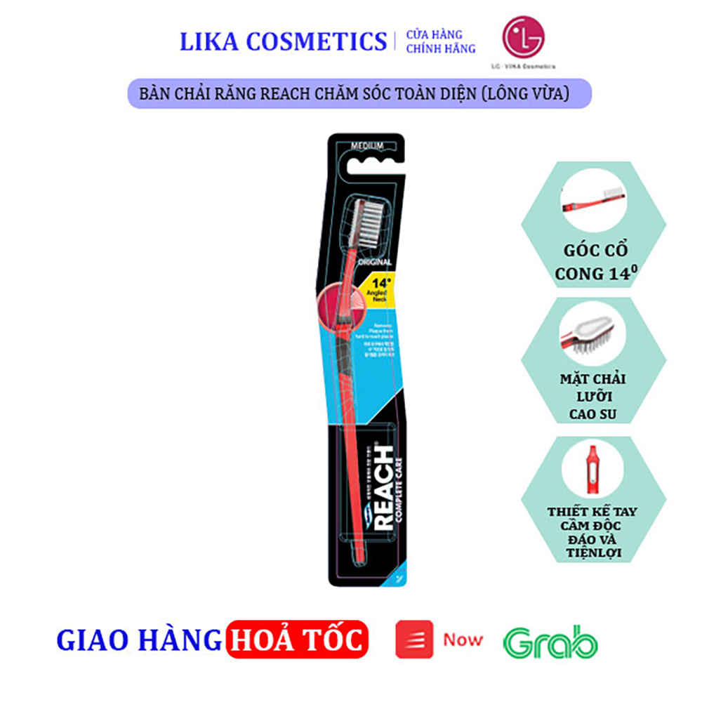 [Hcm]Bàn Chải Răng Reach Chăm Sóc Toàn Diện (Lông Vừa) 8801051014143