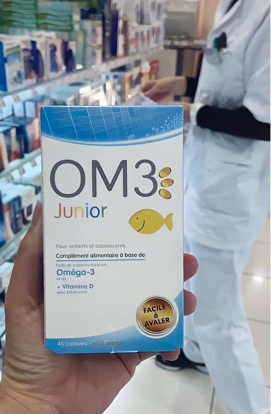 [Hàng pháp] Viên uống OM3 junior super diet bổ sung omega 3 tăng cường trí nhớ thị lực cho trẻ từ 6 