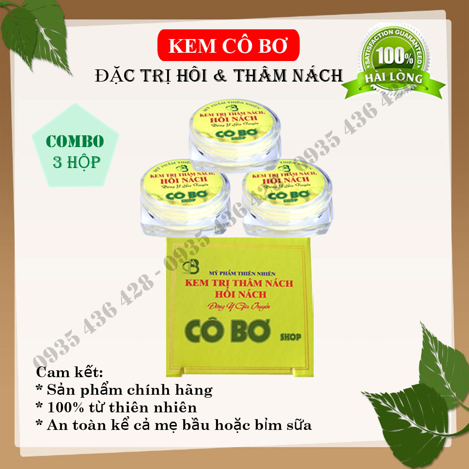 Combo 3 Hộp Kem Khử Thâm Nách Hôi Nách Cô Bơ - Bay Mùi Sáng Mịn Da Sau 1 Liệu Trình