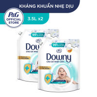 Combo 2 Nước Xả Vải DOWNY Hương Nước Hoa Cao Cấp Dịu Nhẹ Kháng Khuẩn/ Nắng Mai Túi 3.5L