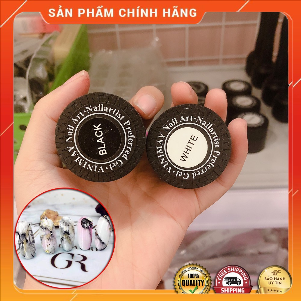 Gel tơ nhện trắng đen Vinimay tiện lợi cho thợ nail