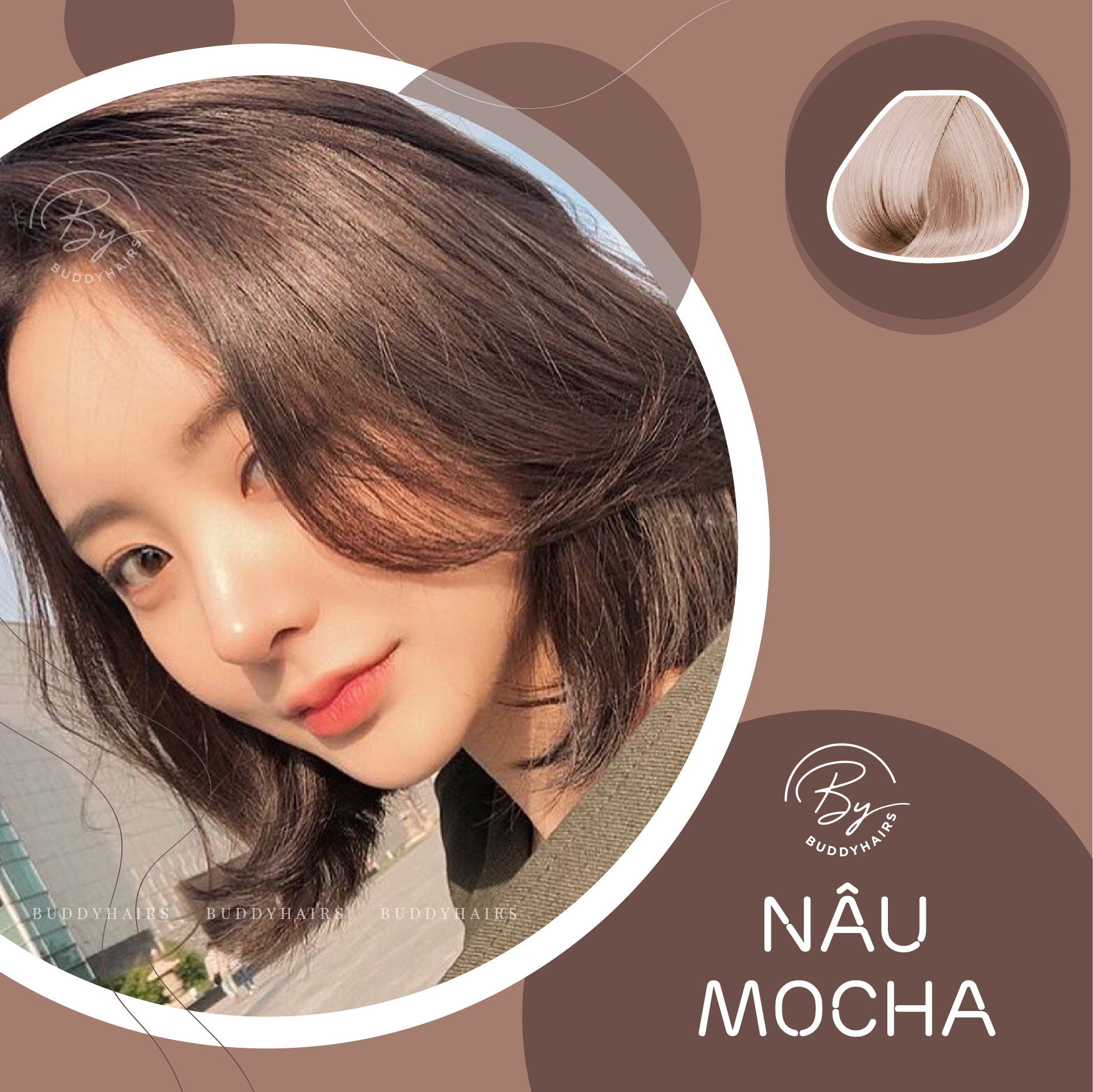 Thuốc Nhuộm Tóc Nâu Mocha Lên Màu Từ Nền Đen Của Buddyhairsbuddy.hairsbuddyhair