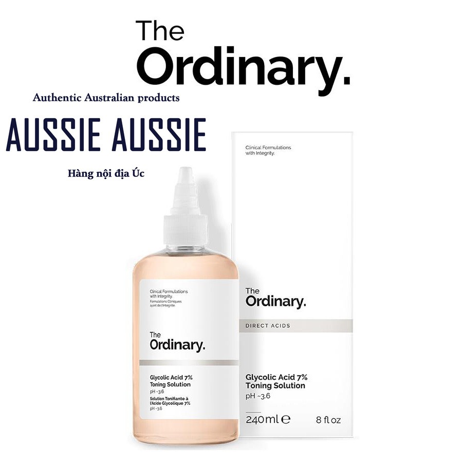 Toner tẩy da chết hóa học The Ordinary Glycolic Acid (AHA) 7% Toning Solution 240ml aussie.vn