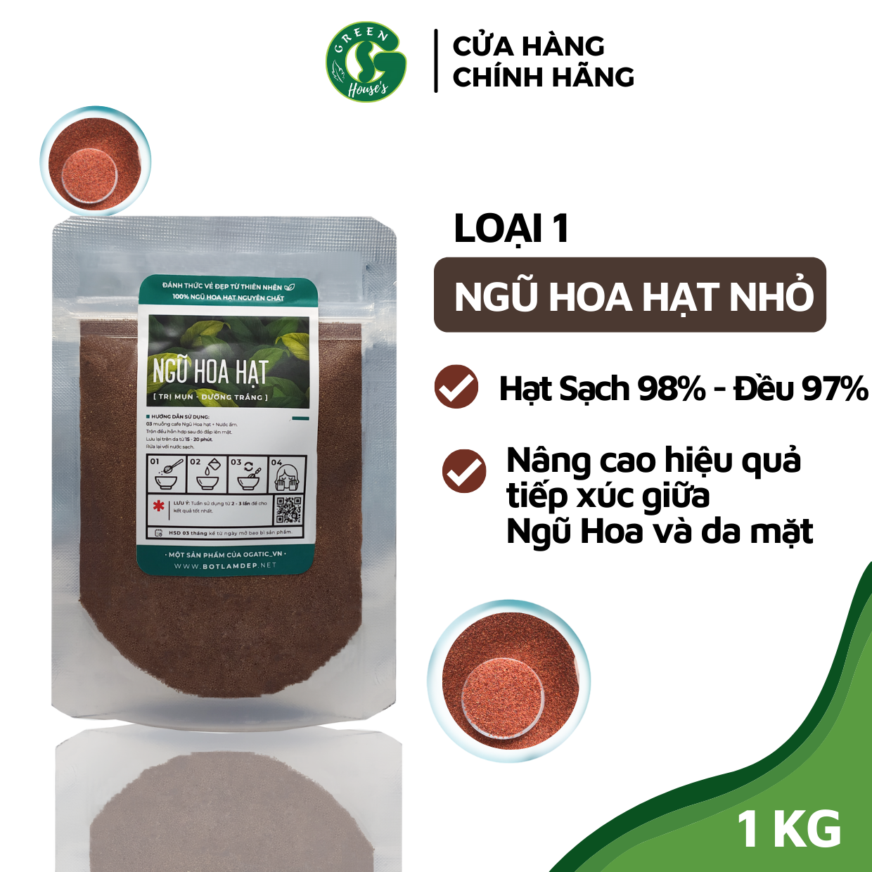 [HCM]1KG Ngũ hoa hạt Organic ( hạt ngũ hoa hạt đình lịch )- Handmade B1.001