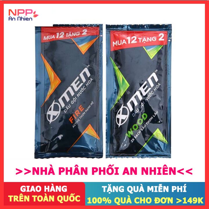 Combo 70 gói Dầu gội dây xmen Wood/ Fire 5gr- NPP AN NHIÊN