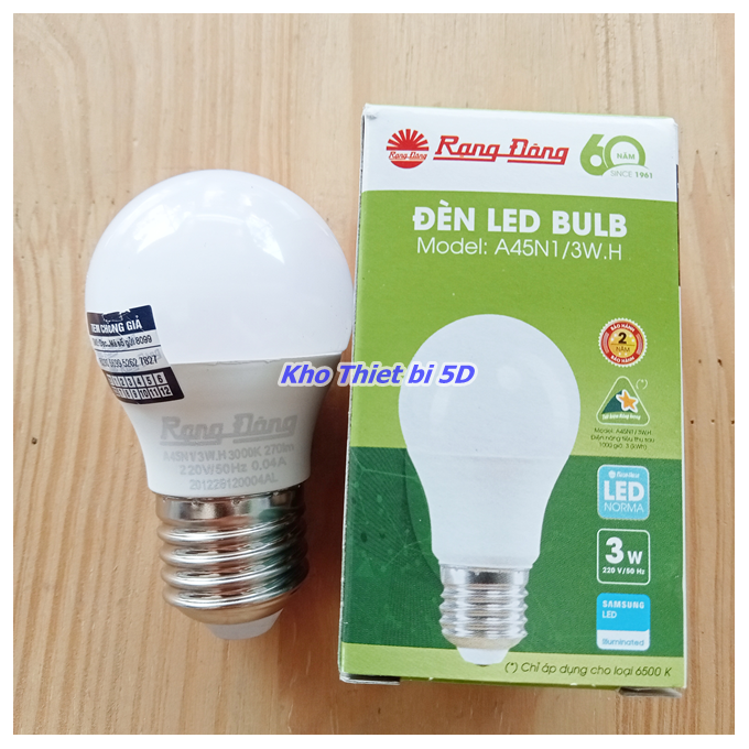 BÓNG ĐÈN LED BULB TRÒN 3W - 30W RẠNG ĐÔNG - Chính hãng
