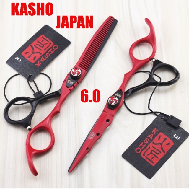 [Tặng Bao Da Và Lược]Kéo cắt tóc nam nữ chuyên nghiệp thép Nhật chống gỉ cao cấp sắc bén chịu mài mòn rất tốt Kasho K4 – Tỉa+baoda+1lược