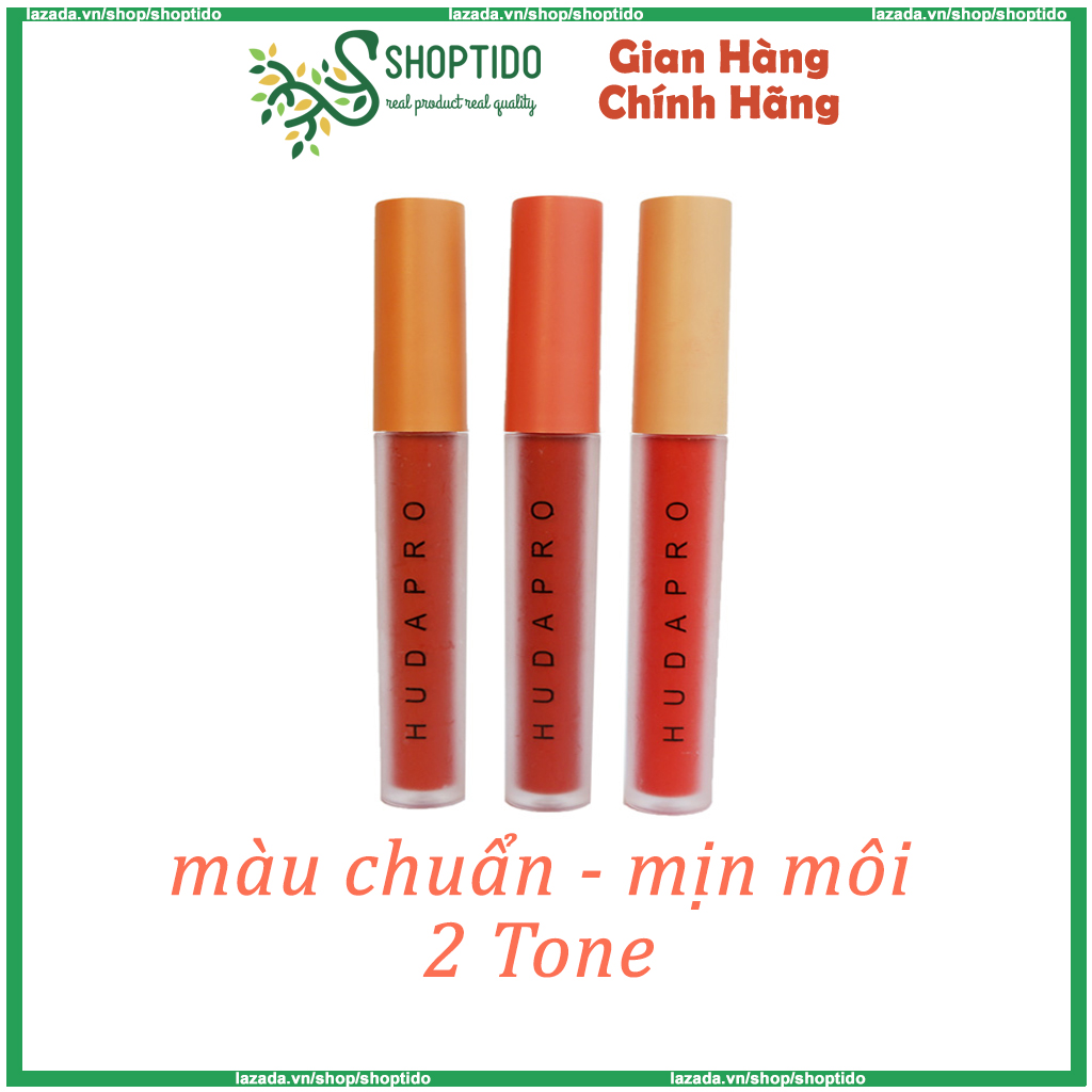 Set 3 Son Kem Hudapro Lì Nhẹ Môi Có 2 Tone Love Lip Glaze