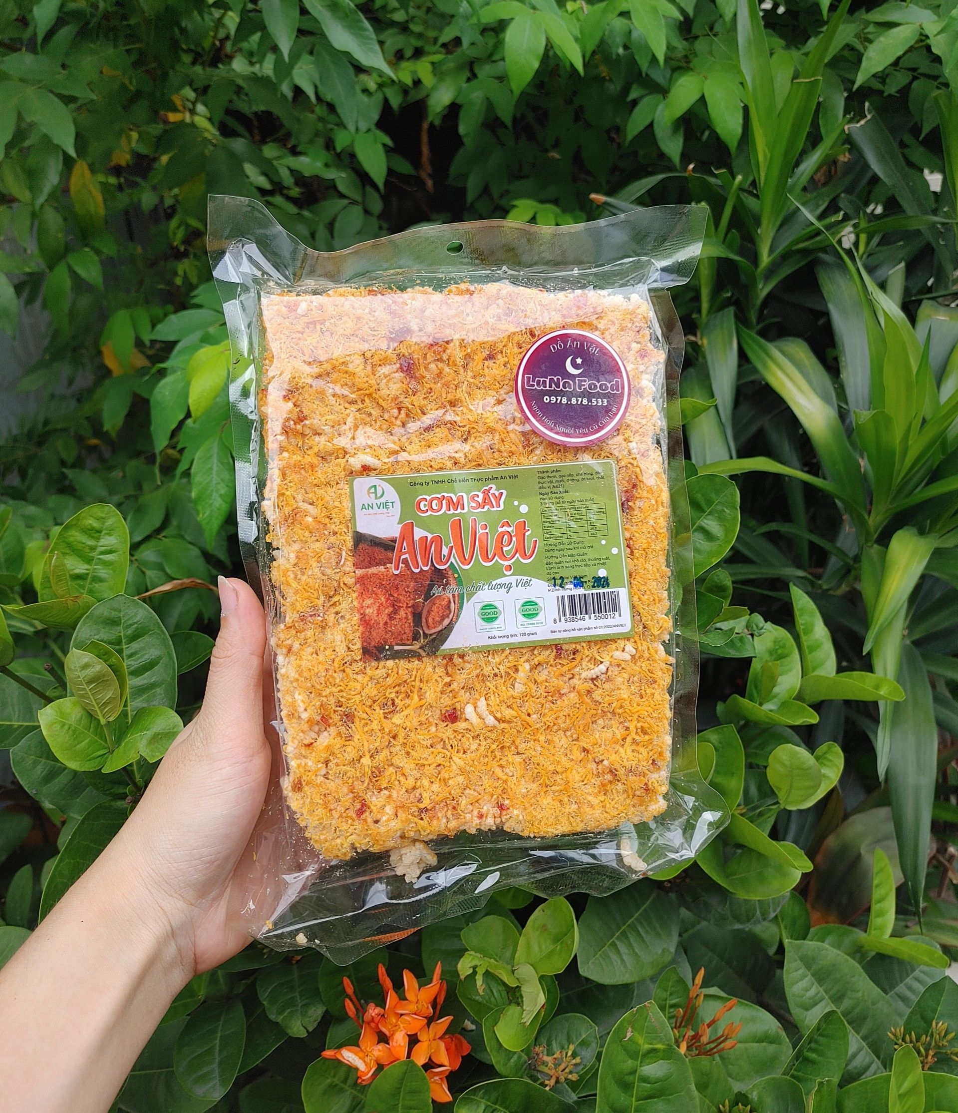 Cơm Cháy Chà Bông - Cơm Sấy Minh Châu - 250g - Ăn Vặt Luna Food