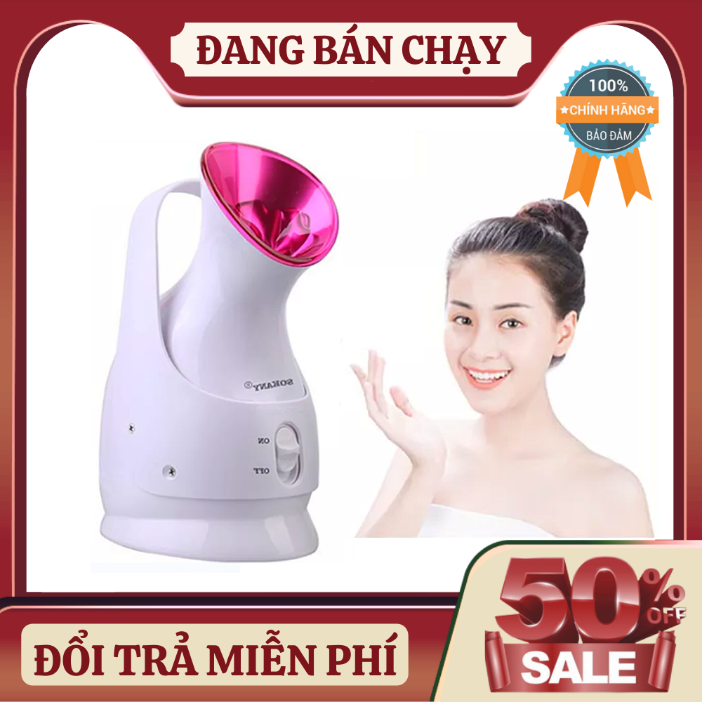 [Xả 50%] Máy Xông Hơi Mặt Tại Nhà Máy Xông Mặt Tinh Dầu. Máy Xông Mặt Sokany Làm Sạch Da Lỗ Chân Lông Mềm Da Tạo Độ Ẩm Bảo Hành Đổi Trả 7 Ngày