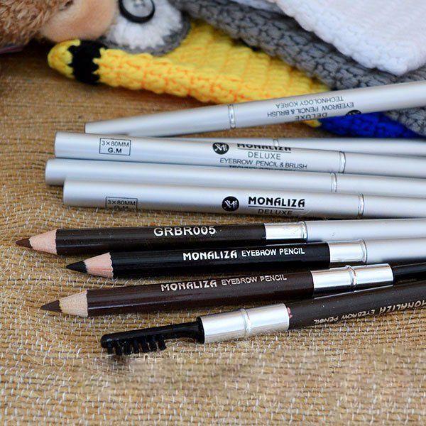 Chì Kẻ Mày Monaliza Deluxe Eyebrow Pencil & Brush Hàn Quốc 5G (Br002 Nâu)