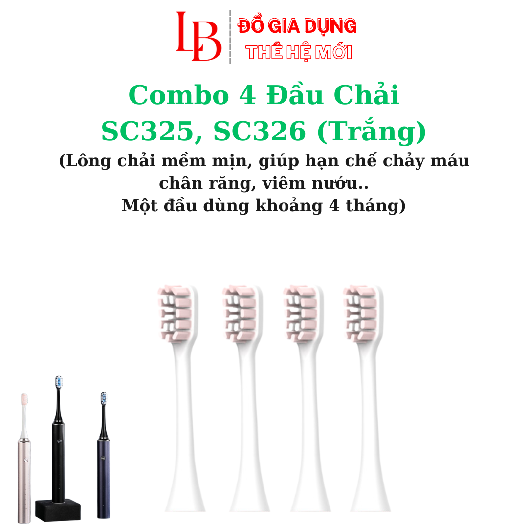 Bàn chải điện Sonic SC326 bàn chải đánh răng điện lông mềm công nghệ Đức bản Plus 2024