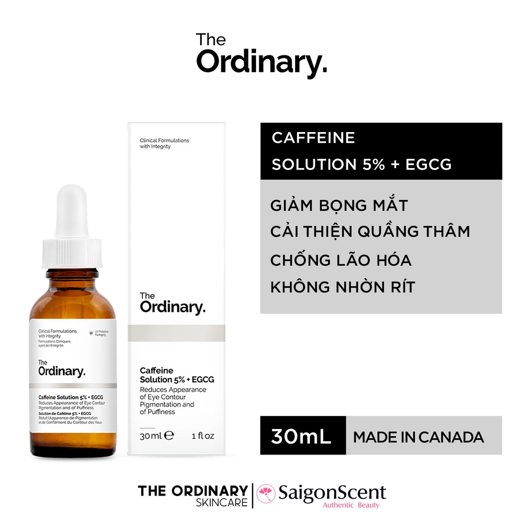 [Hcm]Tinh Chất The Ordinary Caffeine Solution 5% + Egcg ( 30Ml )