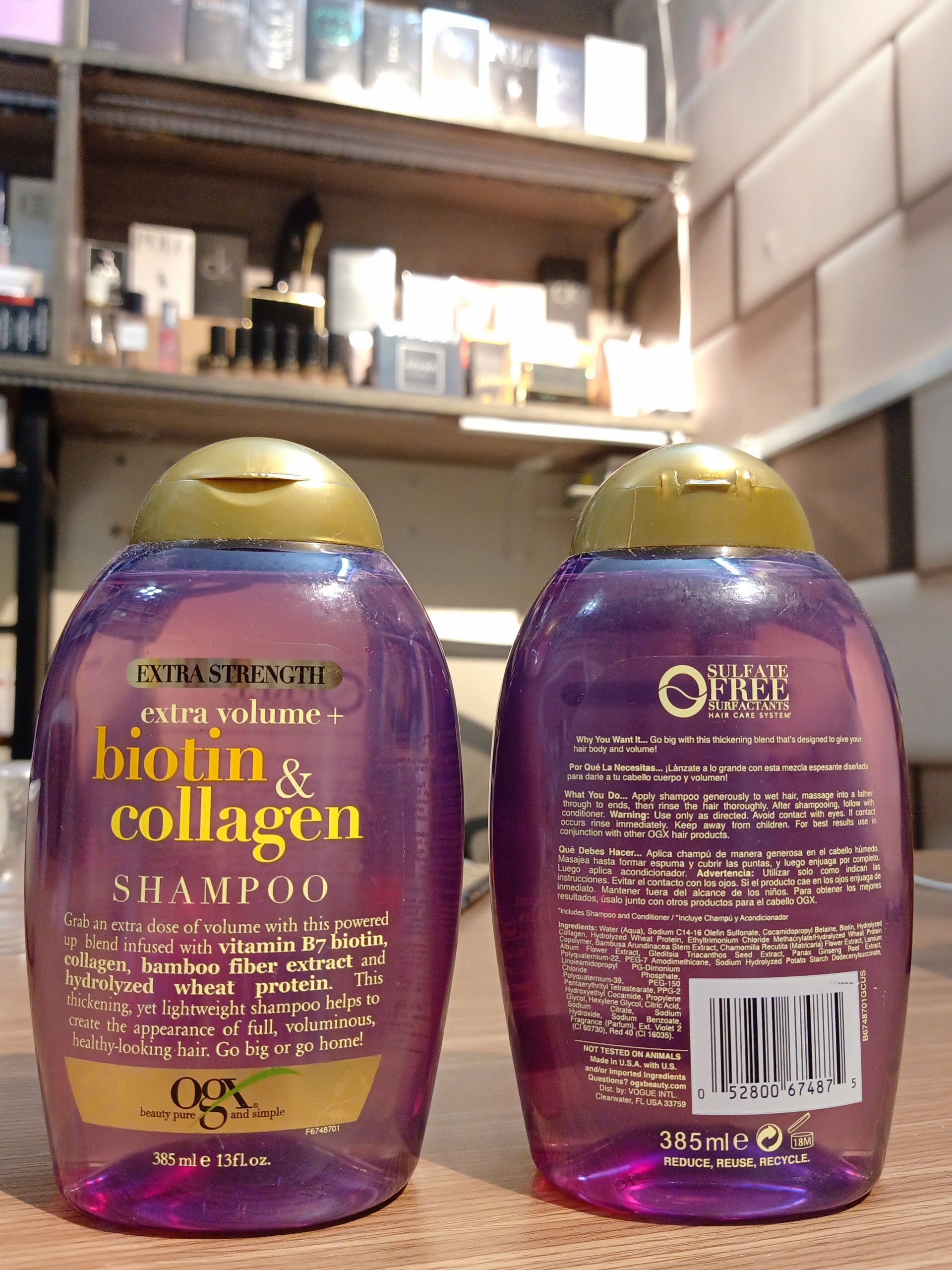 [Hcm]Dầu Gội Ogx Extra Volume + Biotin &Amp Collagen Extra Strength 385Ml