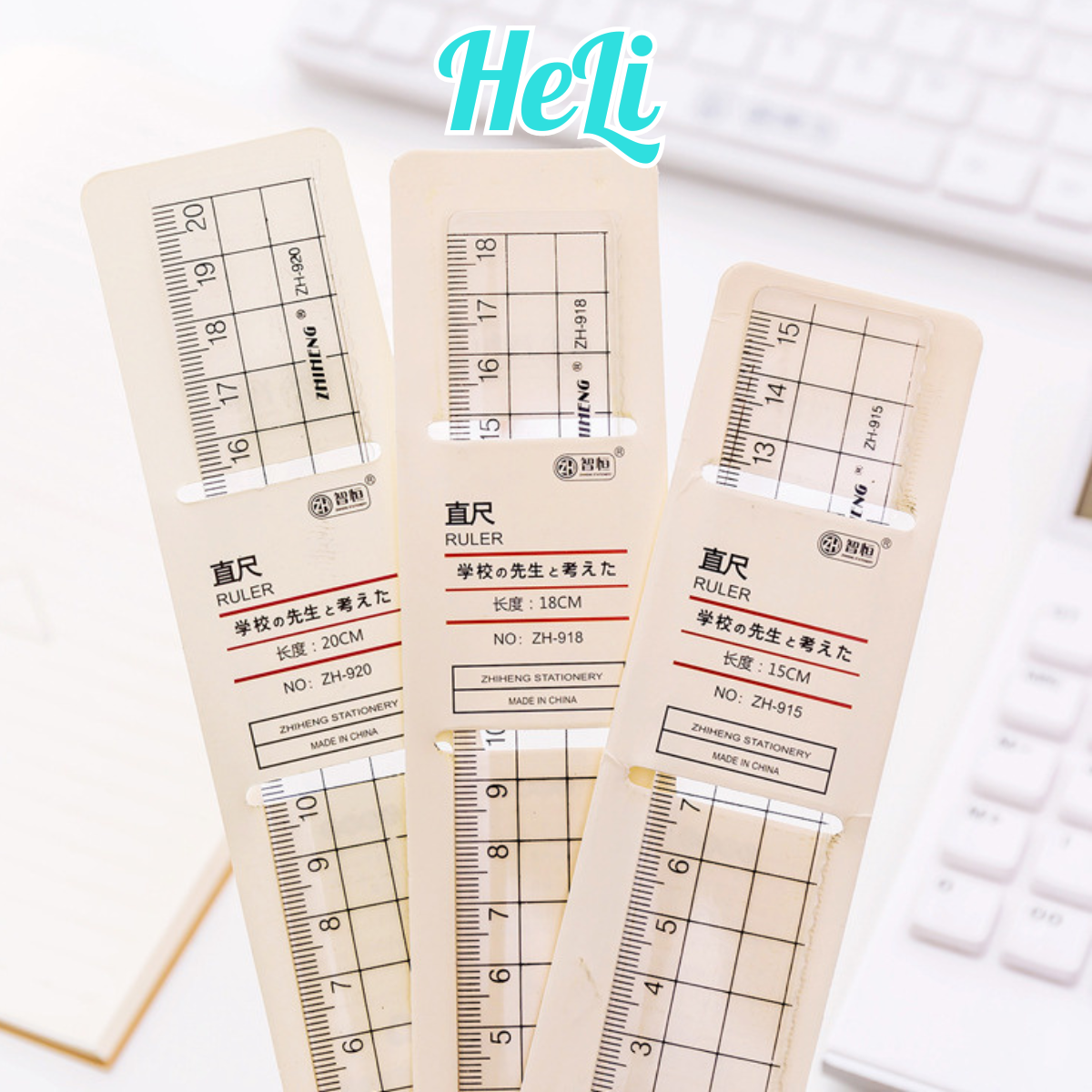 HC0327 THƯỚC KẺ NHỰA TRONG SUỐT 15CM 18CM 20CM DỤNG CỤ HỌC TẬP HỌC SINH