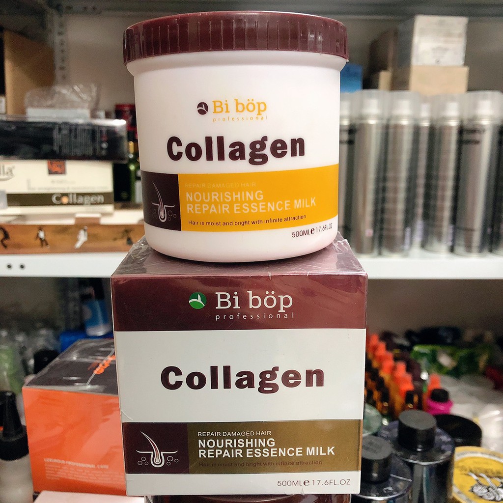 Kem Hấp Ủ Tóc Bibop Collagen Nhật Bản 500Ml