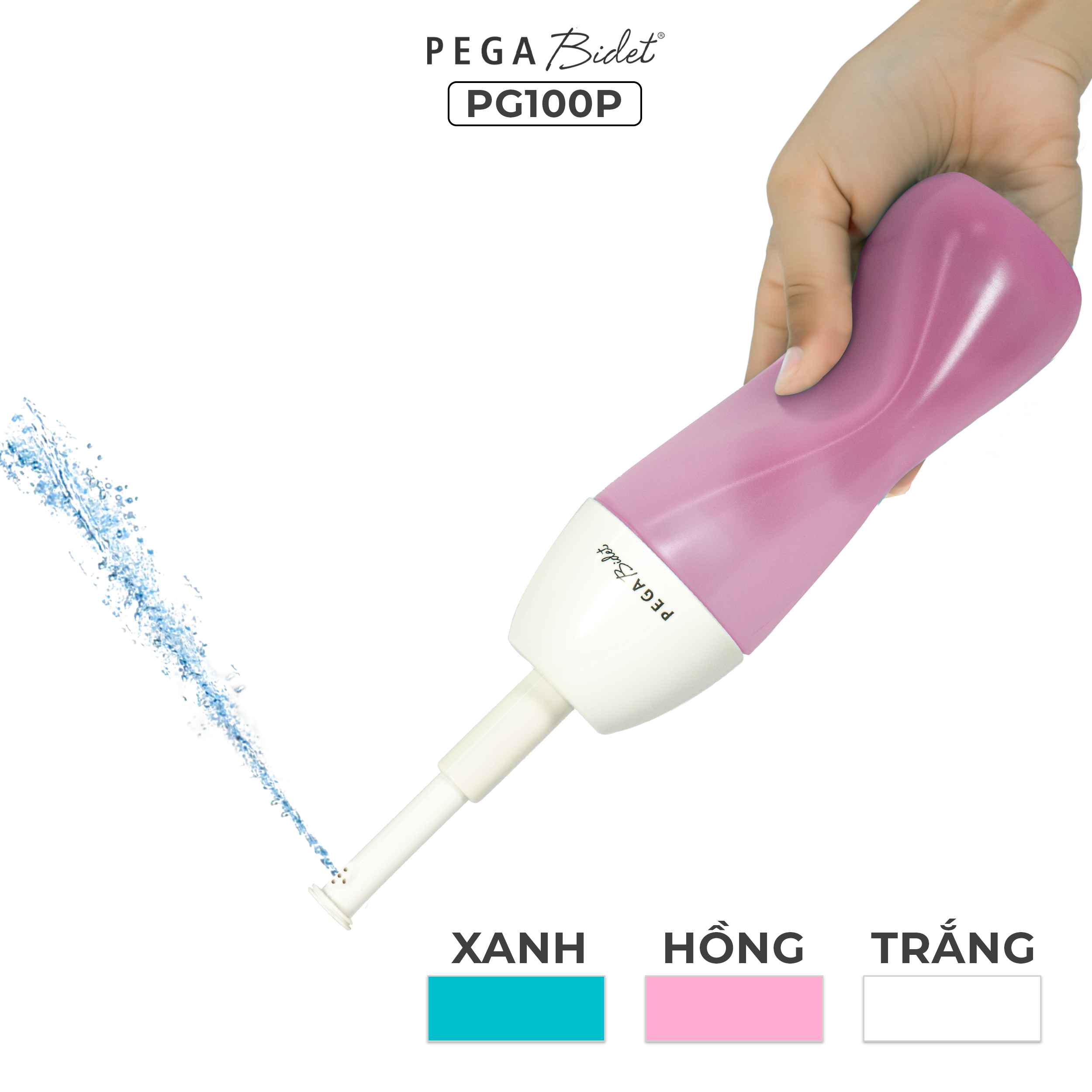 Bình xịt vệ sinh Vòi rửa vệ sinh cầm tay PEGA Bidet P100 dành cho rửa vệ sinh em bé người già người 