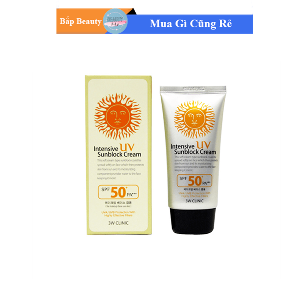 [HCM]Kem Chống Nắng 3W Clinic Intensive UV Sunblock Cream SPF 50 PA+++ (70ml)