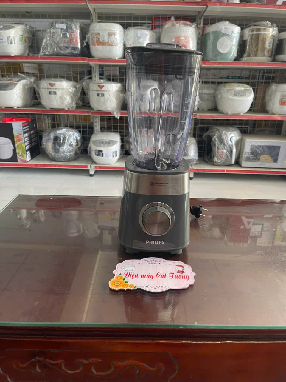 Máy xay sinh tố Philips HR3020/20 công suất 1000w cối nhựa hàng chính hãng - Hàng trưng bày