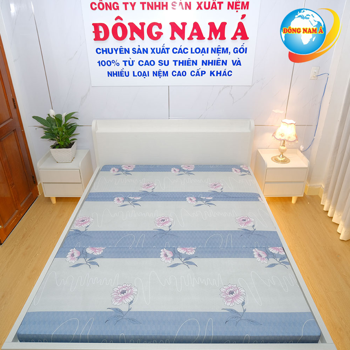 [QUÀ TẶNG 10 MÓN]Nệm bông ép HÀN QUỐC ESPRESSO thương hiệu ĐÔNG NAM Á gấp 3 cực kỳ tiện lợi nệm êm á