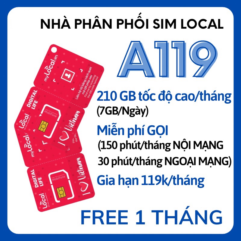 [ 1 TỶ GB DATA ] SIM 4G MOBI LOCAL A50 A68 A79 A89 A119 Sky59 SKy69 Sky89C MAX BĂNG THÔNG- KHÔNG GIỚ