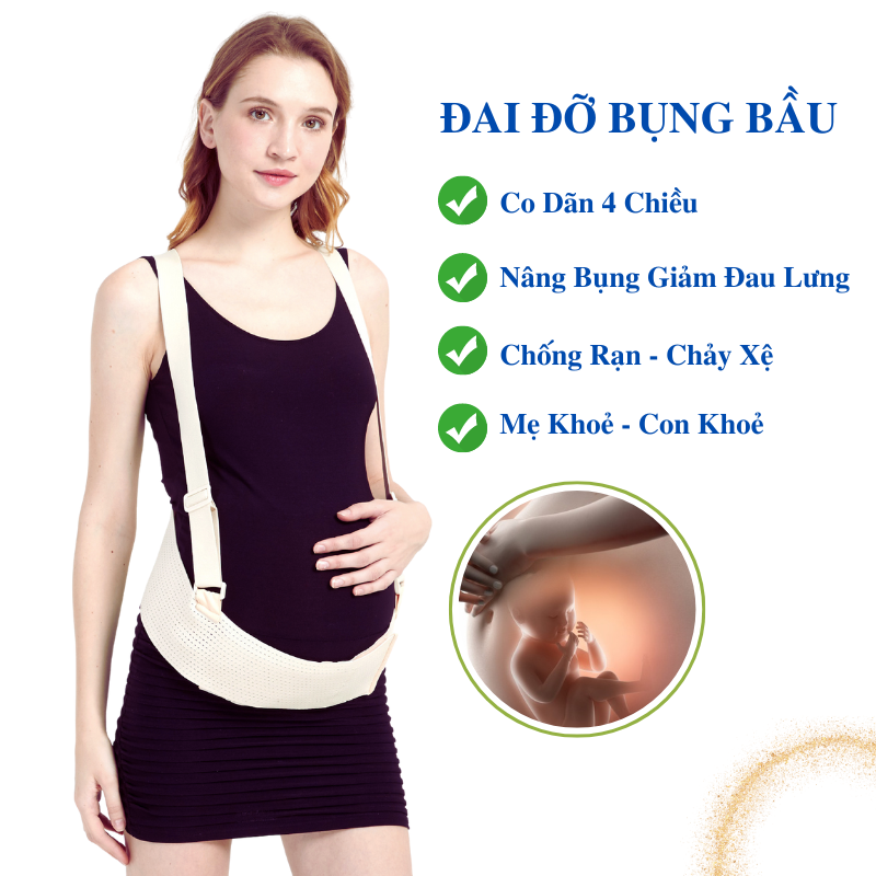 Đai Nâng Đỡ Bụng Bầu DB01 Hỗ Trợ Giảm Đau Lưng An Toàn Cho Mẹ Và Bé