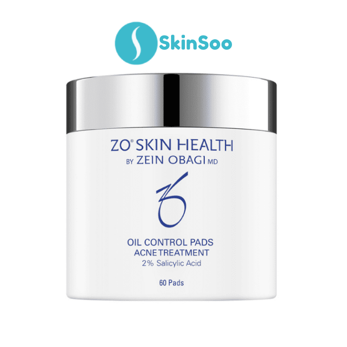 Miếng Trị Mụn Kiểm Soát Dầu Tẩy Tế Bào Chết Zo Oil Control Pads Acne Treatment 60 Pads
