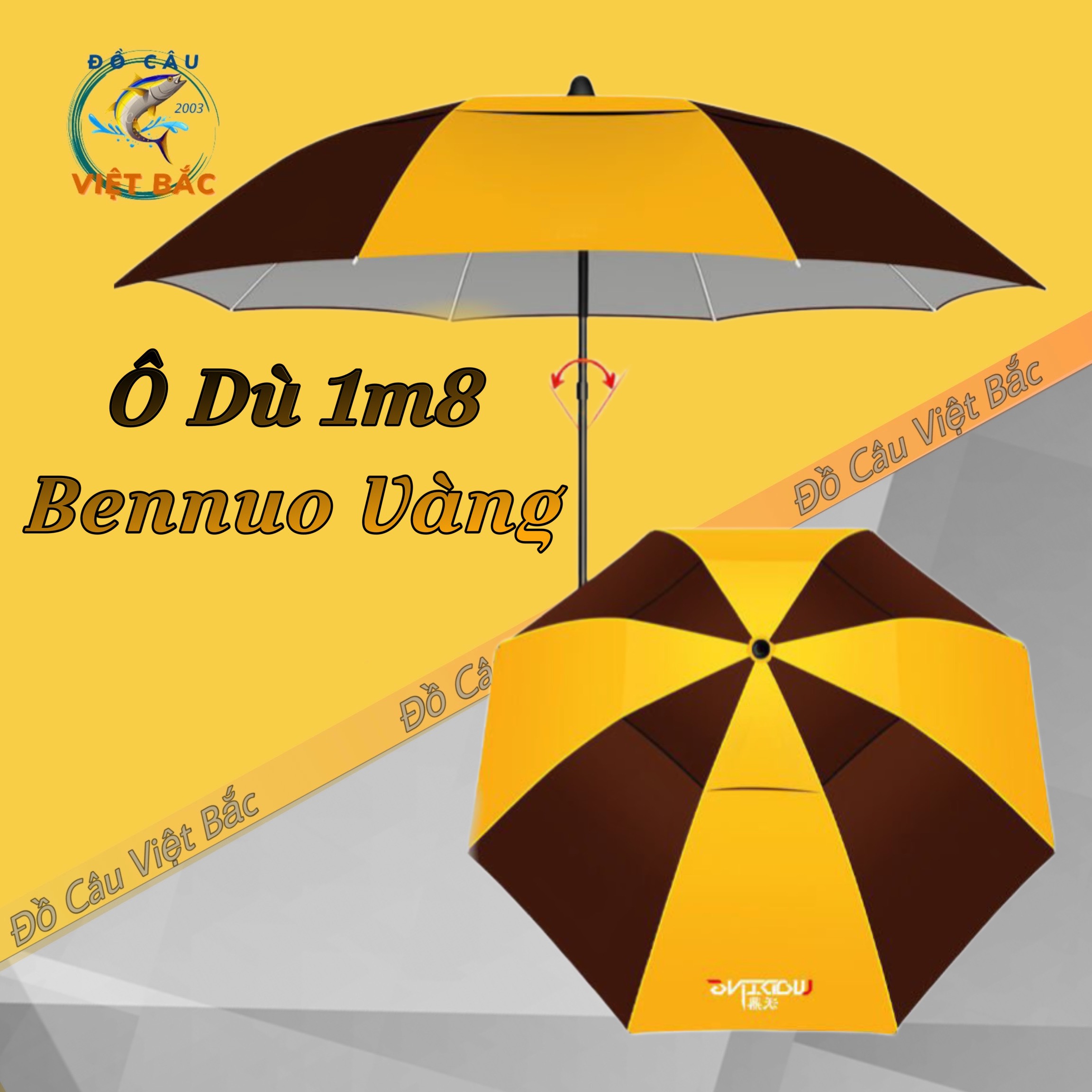 Ô câu cá Dù che nắng mưa đi câu cá tiện lợi 1m8 dọc dưa và xanh bạc giá rẻ