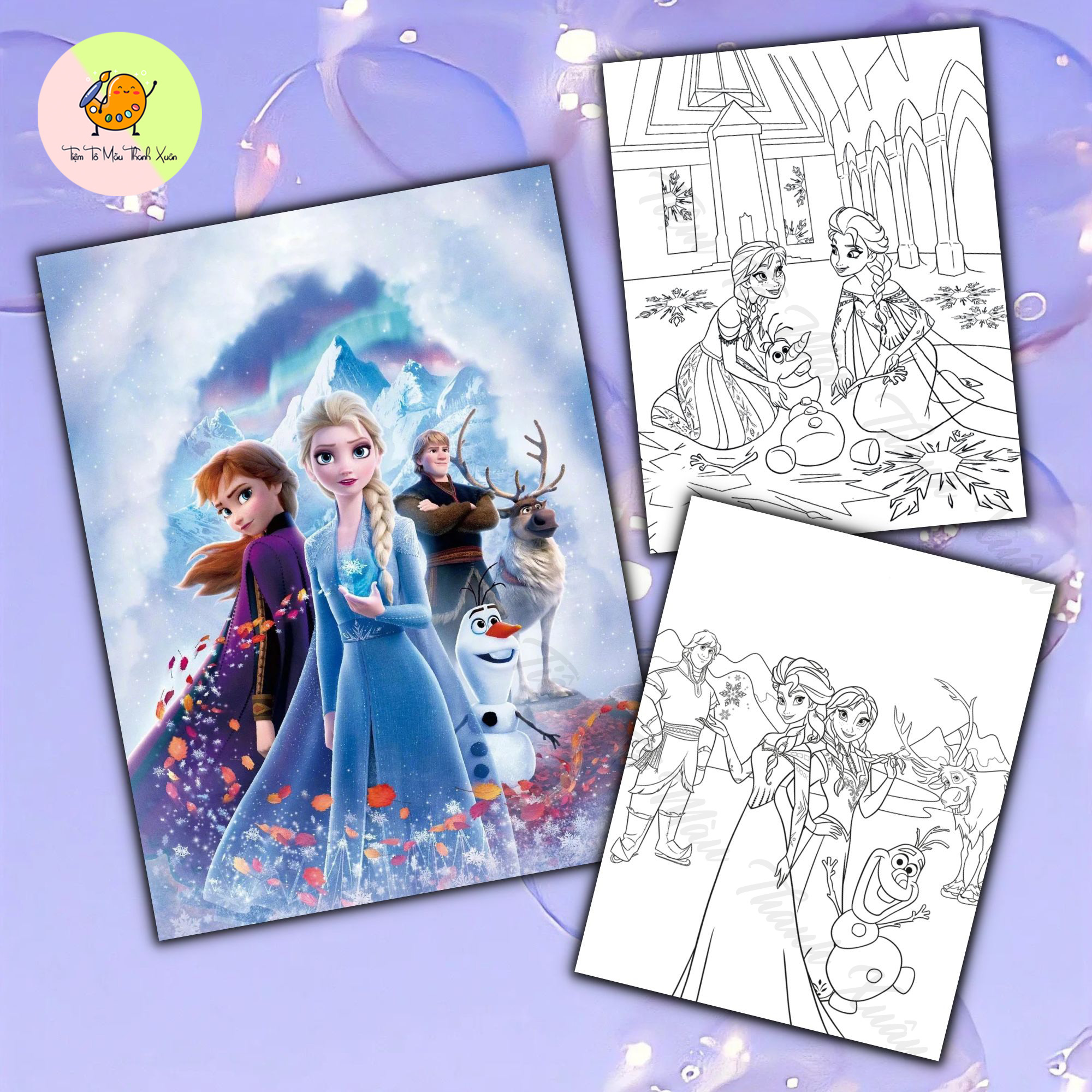 TRANH TÔ MÀU CHO BÉ - 50 tờ tô màu chủ đề Công chúa Disney, Elsa, Anna, Công  chúa Bạch tuyết, Nàng tiên cá TM21 | Shopee Việt Nam