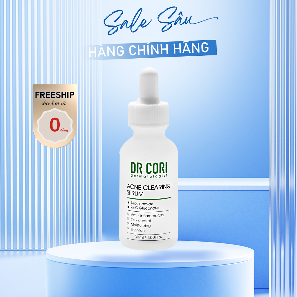 Tinh chất dưỡng cho da mụn Dr Cori _ Acne Clearing Serum _ Serum B3 ZinC