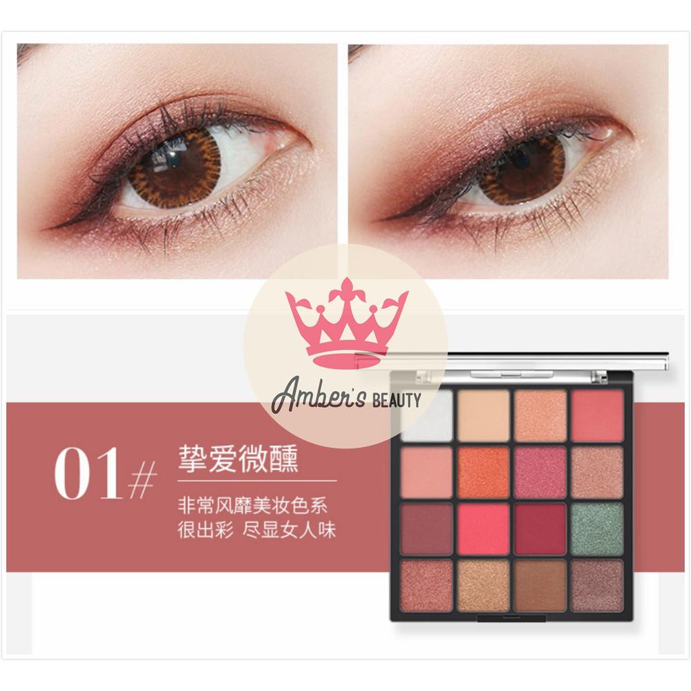 [HCM]Bảng Phấn Mắt Lameila 16 Ô Vuông Có Màu Lì Và Nhũ