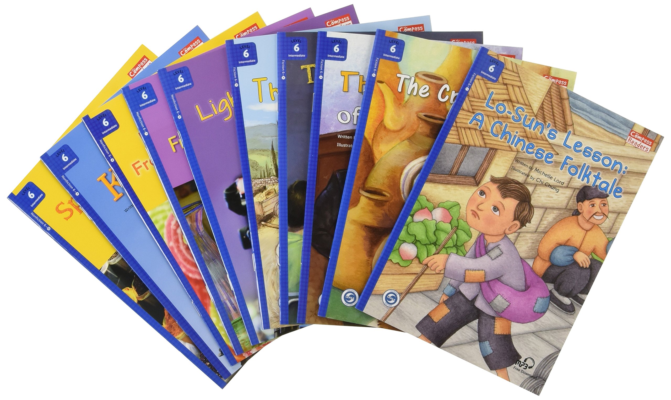 Tuyển tập sách Compass Reading Level 6 trọn bộ 10 quyển có audio mp3 miễn phí nghe kèm sách giúp bé học tiếng Anh
