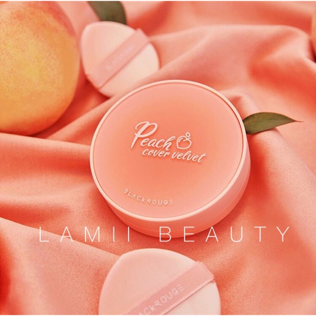 [Hcm]Phấn Nước Black Rouge Peach Cover Velvet Cushion