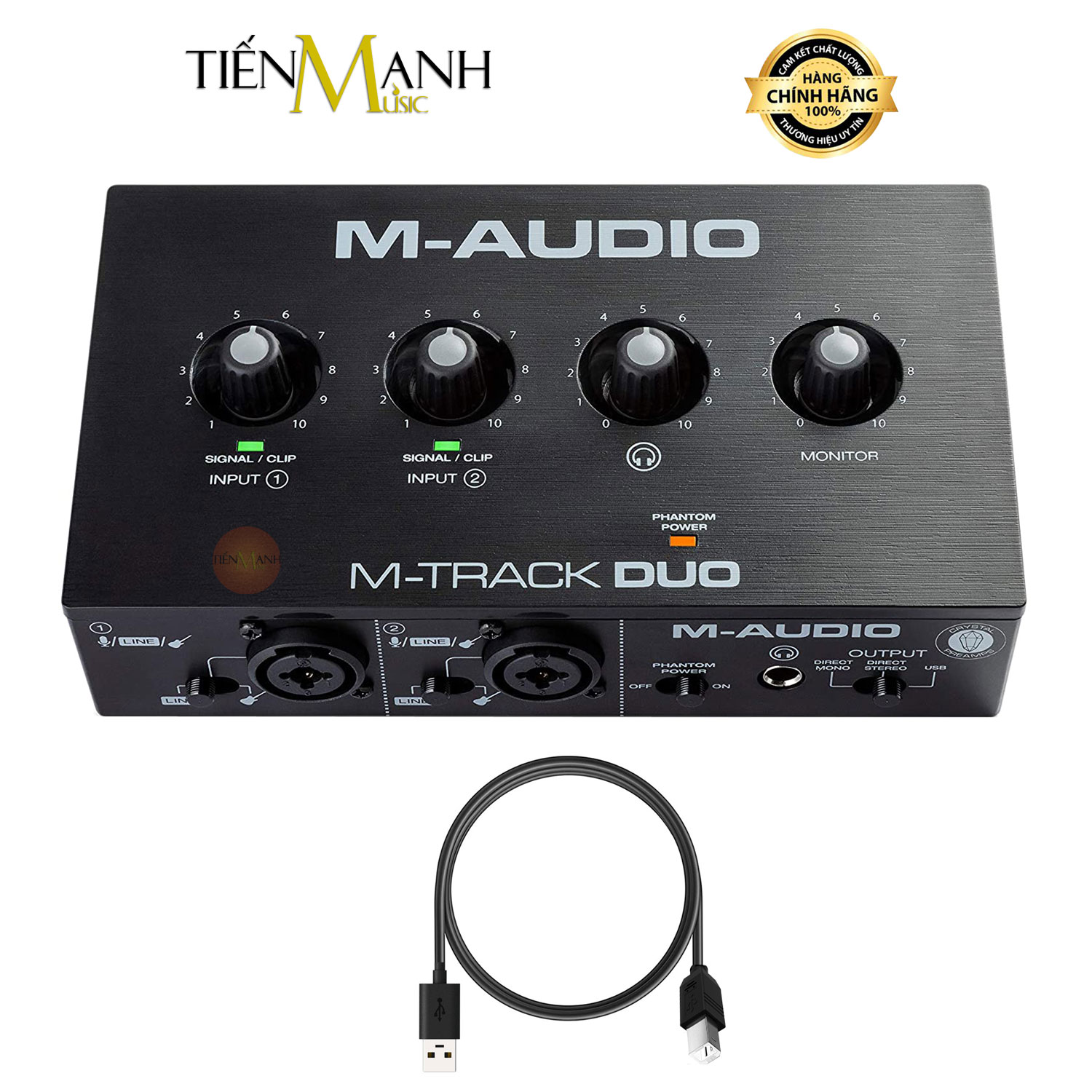 [Chính Hãng] Soundcard M-audio M-Track Duo Bộ Thu Âm Thanh Livestream MAudio MTrack Audio Interface 