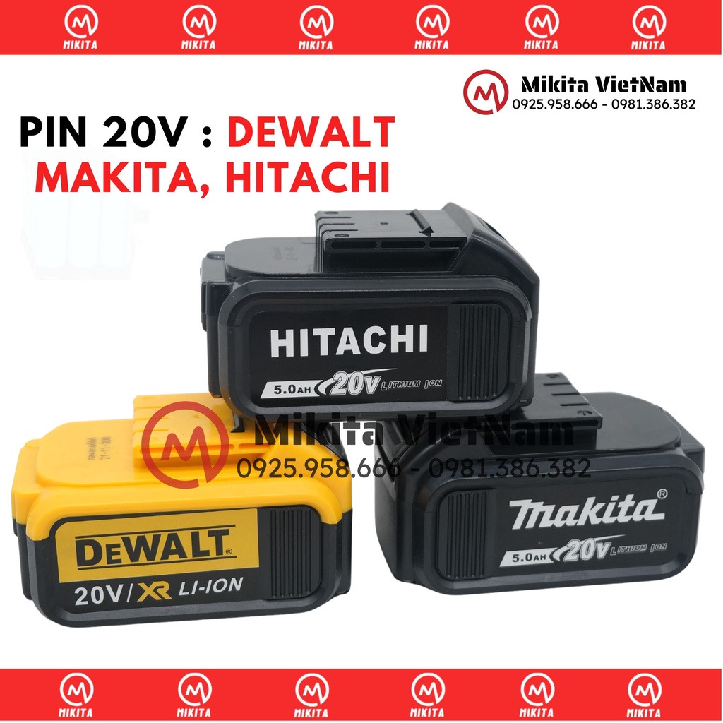 Pin Máy Siết Bulong Máy Khoan Pin DeWalt 20V 10 cell  Pin 20V Makita  Pin 20V Hitachi