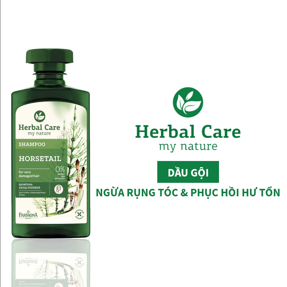Dầu Gội Đầu Ngừa Rụng Tóc Và Phục Hồi Hư Tổn - Herbal Care 330Ml - Tinh Chất Cỏ Đuôi Ngựa Dưỡng Tóc Chắc Khỏe Ngừa Rụng Tóc Nhập Khẩu Balan Giao Hàng Nhanh Hàng Đúng Hình